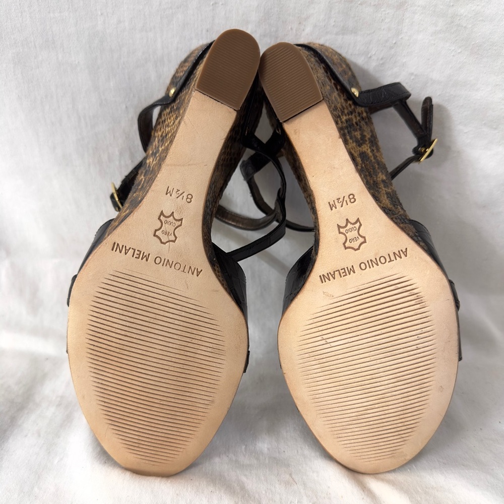 Antonio Melani New Python/Snakeskin Leather Sanda… - image 8